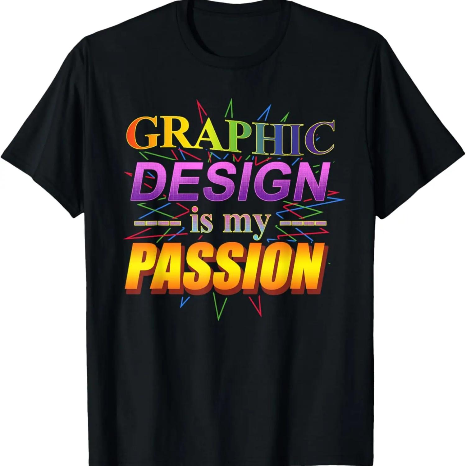 Графический дизайн - моя страсть WordArt Игра слов Мем Футболка S