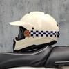 2024 new ORZ retro motorcycle helmet, American cruise full helmet, motorcycle with free brim