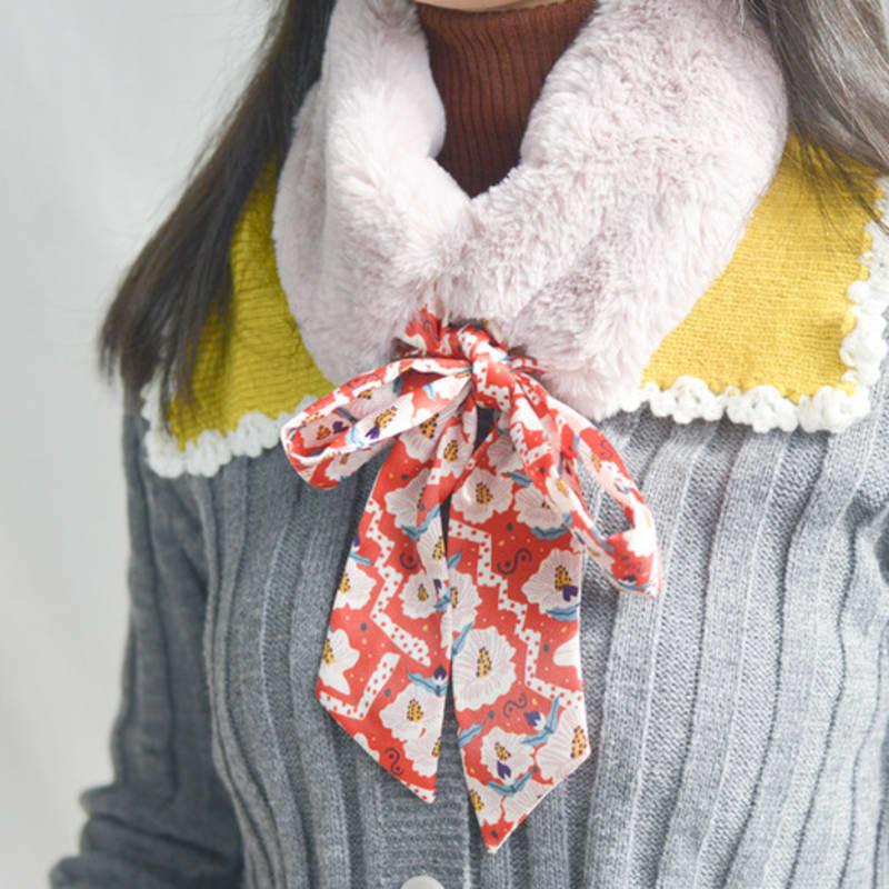 HAUT COLLECTION Aran Muffler Rose of sharon pop