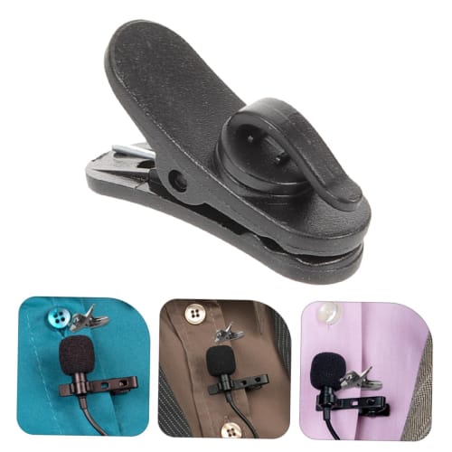 Alasum 15-Piece Microphone Clips, Microphone Cable Clips, Microphone Fixing Clips, Microphone Accessories, Earphone Wire Clips, Black