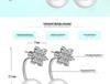 Zhao Liying Guochao Silver Plated Snowflake Earrings - Two Styles In One