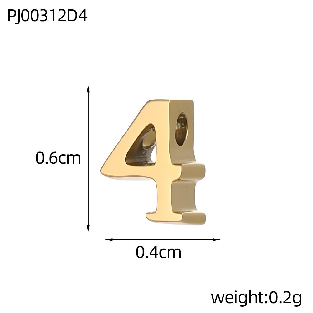 CARLIDANA Hot Sale Anniversary Stainless Steel Jewelry Creative Gold Color Silver Arabian Numbers Pendant Necklace Gifts Women