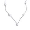 Yhpup Chic White Colorful Cubic Zirconia Thin Chain Collar Necklace 18K Golden PVD Plated Stainless Steel Premium Jewelry Gift