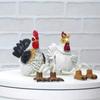 2pcs Decorative Hanging Turkey Couple Figurines Handmade Miniature Figurine Sculpture  Gift