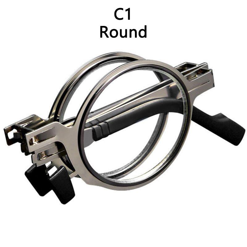 

Metal Round Oval Square Presbyopic Folding Reading Glasses Men With Box Anti-Blue Light Blocking Computer Eyeglasses For Vision +3.5