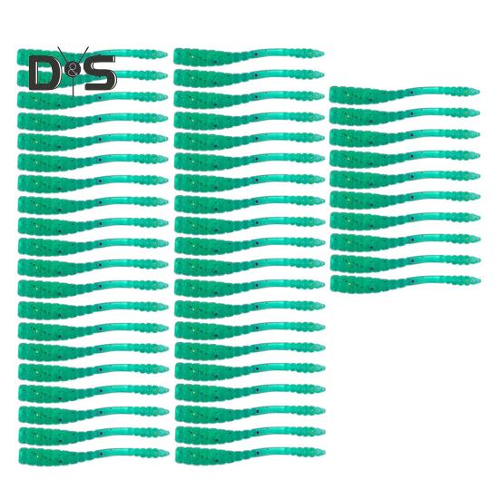 

50 шт./комплект 4 см/0,4 г м’яка приманка для черв’яків реалістична біонічна спіральна личинка штучна барвиста приманка для черв’яків прісноводні аксесуари для морської риболовлі A
