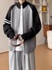 Unisex Lässiger Retro-Cardigan mit V-Ausschnitt, Doppelreißverschluss und drei Streifen