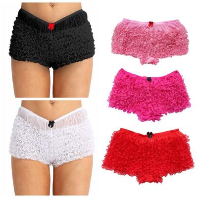 Sexy Damen-Höschen mit Rüschen, Spitze, Tüll, Höschen, Schleife, Dekor, Shorts, Unterwäsche