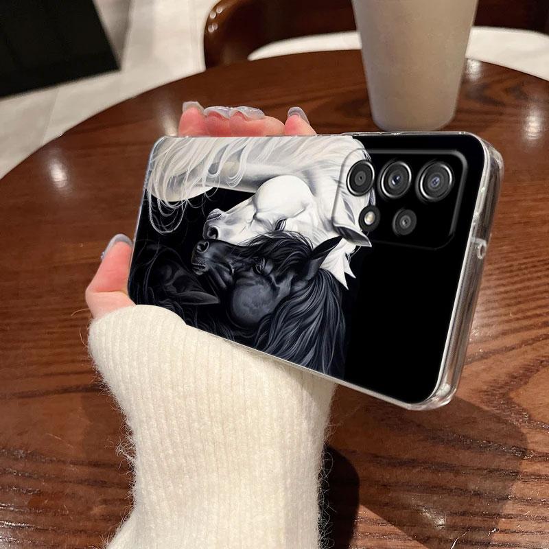 Pferdemädchen Tier Klare Handyhülle Für Samsung Galaxy A56 A57 A37 A55 A54 A36 A35 A26 A25 A16 A17 A07 A52 A34 A73 A53 A21s Cover