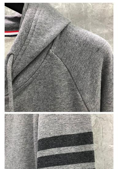 TIME BREATHE Unisex Four-Stripe Zipper Hoodie