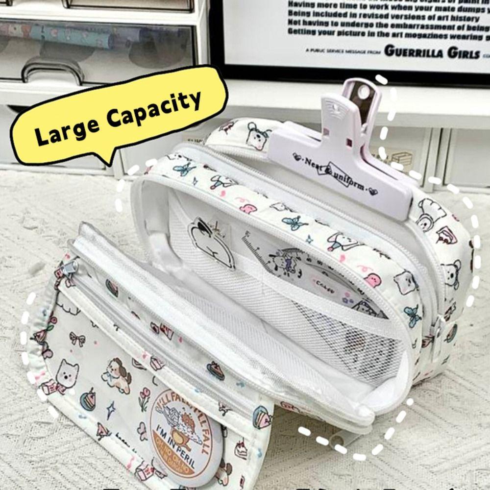 Multifunctional Pen Bag Large Capacity Stationery Bag New Pencil Case  School Office