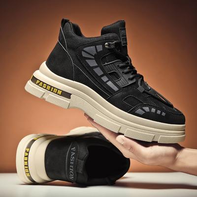 Herbst High-Top Herren Tooling Schuhe Dicke Sohlen Abriebfest Mode Vielseitige Freizeitschuhe Trendige Rutschfeste Outdoor-Schuhe