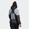 Adidas Waterproof, Windproof, Breathable, And Rainproof Windbreaker Jacket Women's Light Blue/Black GI7289