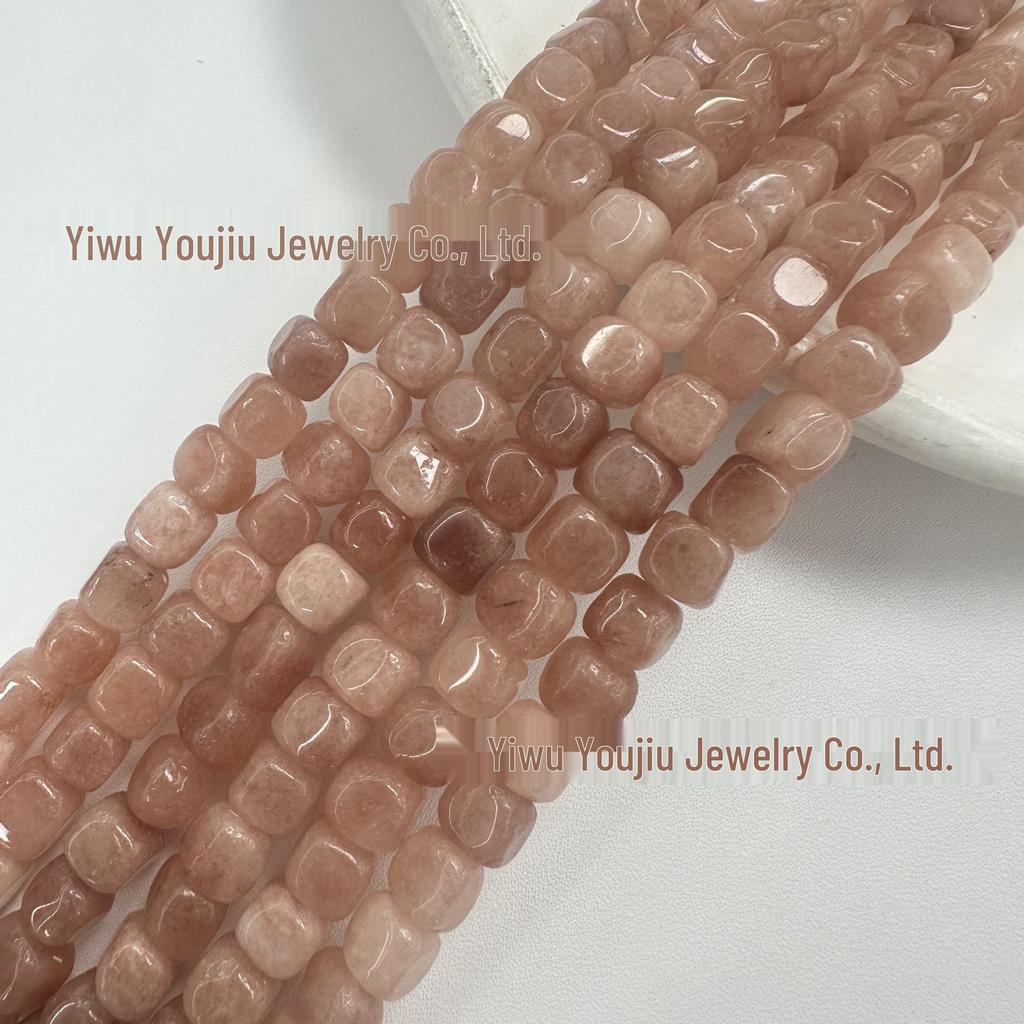 Square Weathered Sugar Cube Stone Beads - DIY Bracelet & Jewelry Accessories