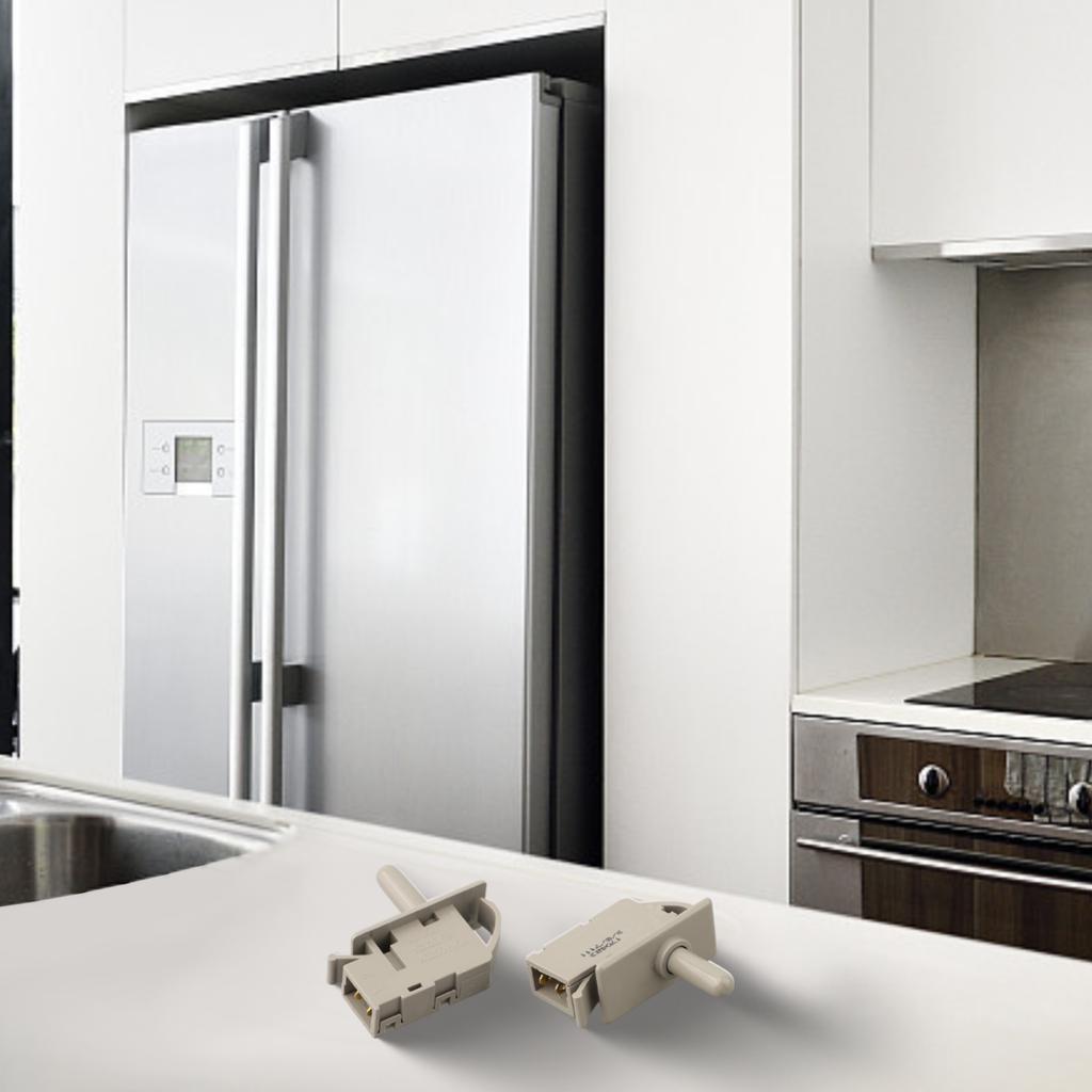 2pcs Refrigerator Spare Parts Door Light Control Normally Closed Push Button Switch Household Replacement Parts