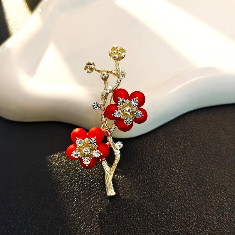 Blühende Reichhaltige Pfingstrose Mädchen Hochwertig Bemalte Dreidimensionale Blumen Trendiges Temperament Accessoires Brosche