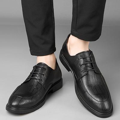 Fashion Lace-Up Genuine Leather Men's Casual Shoes Luxury Brand All-match for Men Business Shoes 2024 New Arrival Men's Oxfords Shoes