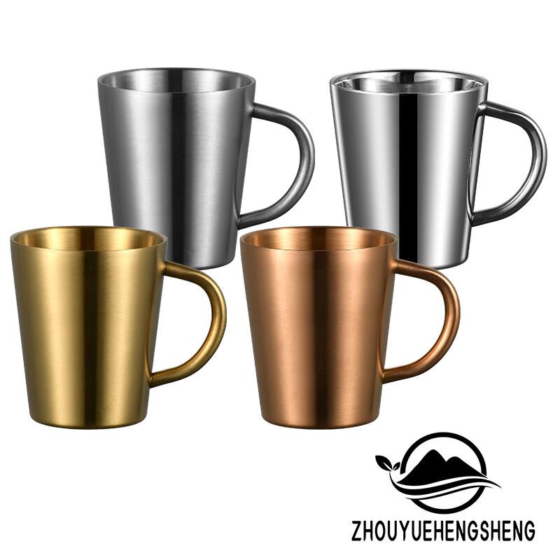 Zhouyue Hengsheng Kubek izolowany ze stali nierdzewnej 304 z podwójnymi ściankami i uchwytem 300 ml