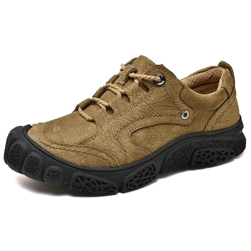 Moda Outono Inverno Camada Superior Couro de Vaca Sapatos de Bico Aberto para Exterior Masculino Sapatos de Trabalho Tamanho 38-45 Tênis Mocassins de Couro Genuíno Oxfords Masculinos
