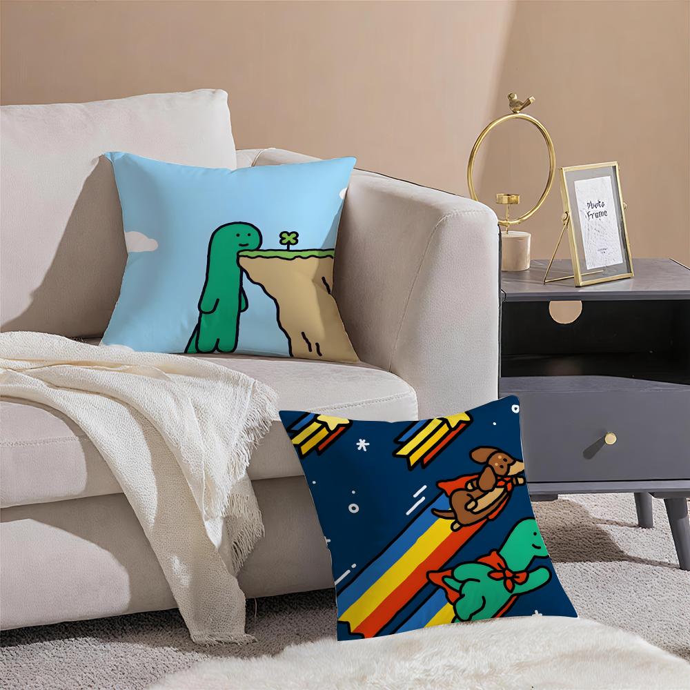 Interesting funny cartoon JJOGUMAN Cushion Cover Throw Pillow Cover Hidden Button Durable Polyester Chair Cushion