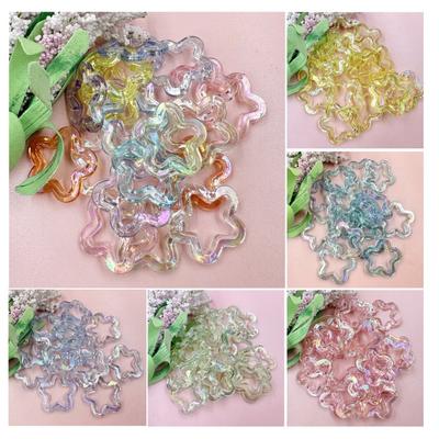 Forniture per Feste a Casa Perline a Stella Pentagramma Fai da Te 20pz Acrilico 29,6 mm Collana alla Moda Perline a Stella Vuote al Laser Accessori per Gioielli Materiale per Perline