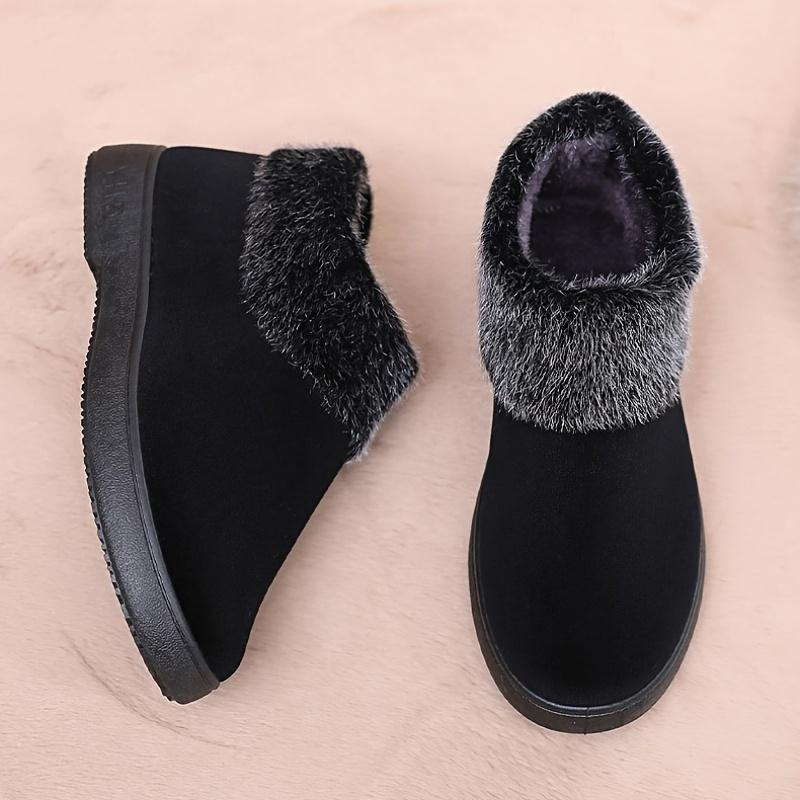 Winter Women's Flat Shoes Fleece-Lined and Thickened Warm Casual Shoes