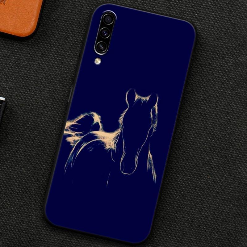 Custodia per Telefono Per Samsung Galaxy A30 A30S A50 S A20E A20 A40 A70 A10E Note 9 10 20 Ultra Cover Posteriore in Silicone Cavallo al Galoppo Animale