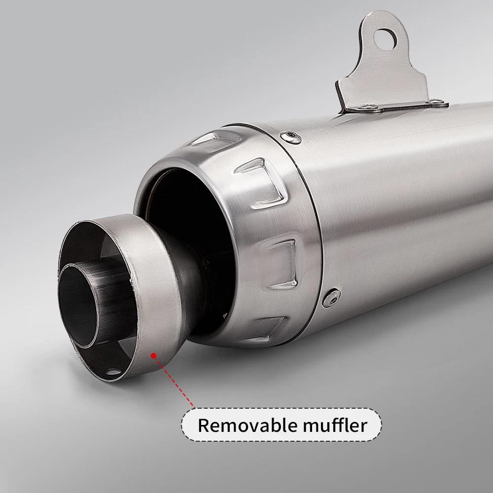 Motorcycle Exhaust System w/ O2 Sensor Port for MT-07/FZ-07/XSR700 (2014-2025)