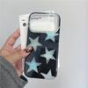 Black Glitter Stars iPhone 17 Pro Drop-proof Case, Compatible with 16 Pro Max & 15 Pro, Korean Style