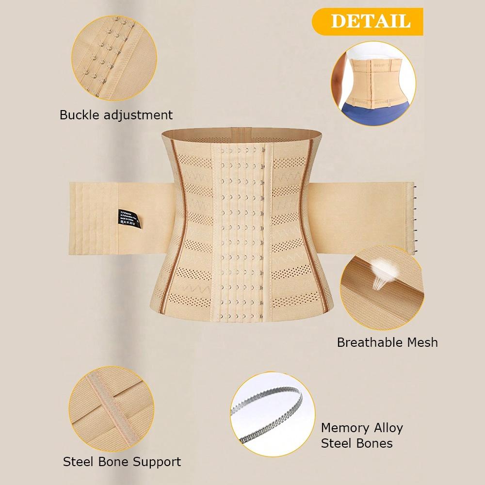 Wrap Waist Trainer Double Belt Faja Body Shaper Corset Shapewear Slimming Sheath Woman Flat Tightens Belly Sheath Waist Trainer