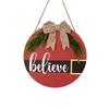 Hanging Santa Wreath Door Pendant Wood Front Door Pendant Christmas Wreaths Signs  For Front Door