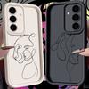 Phone Case For Samsung S26 S25 S24 S23 S21 S20 Ultra Animal Woman Girl Face Line Funda For Galaxy S25 S24 FE S26 Plus Soft Cover