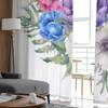 Flower Plant White Tulle Sheer Curtains for Living Room Decoration Curtain for the Room Bedroom Kitchen Voile Organza Curtains