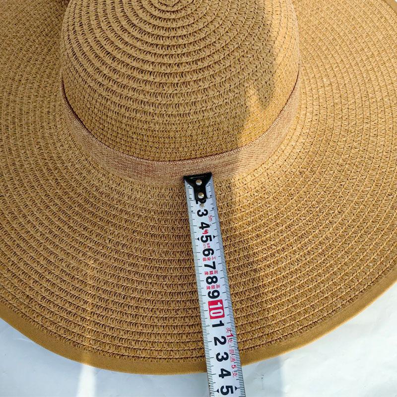 Beach hat shade summer straw hat big edge hat children foldable sun hat travel seaside versatile vacation