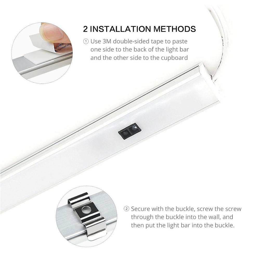 DC12V Smart LED Kitchen Light Hand Sweep Sensor Night Light 30/40/50 CM High Brightness Backlight for Cabinet Wardrobes Drawer