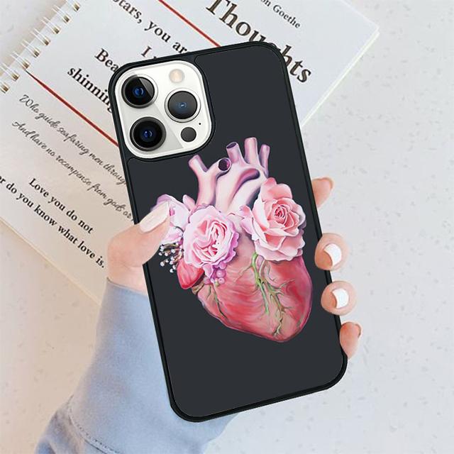 Vintage Anatomy Heart Cardiac Nurse Phone Case For iPhone 17 Air 15 16 16e 11 12 13 14 Pro Max Cover For iPhone 17 Air Max Plus