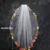 Embroidery Lace Floral Lace Bridal Veil Floral Applique Edge Wedding Veil  Bridal Wear