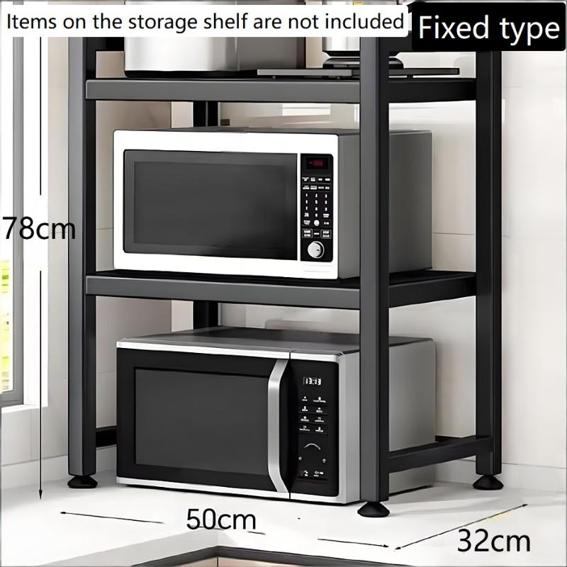 Expandable Microwave Oven Rack Multi Layer Adjustable Shelf Heavy Duty Kitchen Storage Stand for Appliances