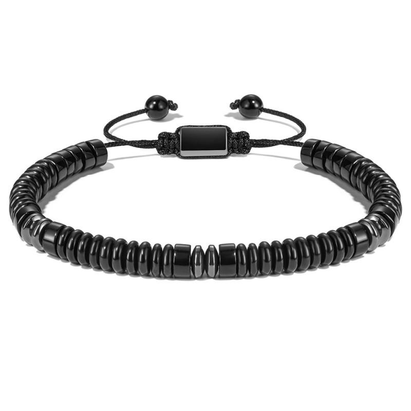 Natural Stone Beaded Adjustable Bracelet Women Minimalist Geometric Design Handmade Crystal Jewelry