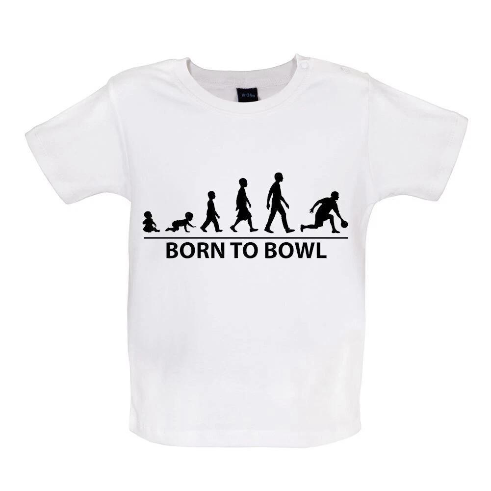 Born To Bowl - Kids Baby Kids Boys Girls Unisex T-Shirt / Bodysuit - Bowling Ten Pin 10 Strike by 110