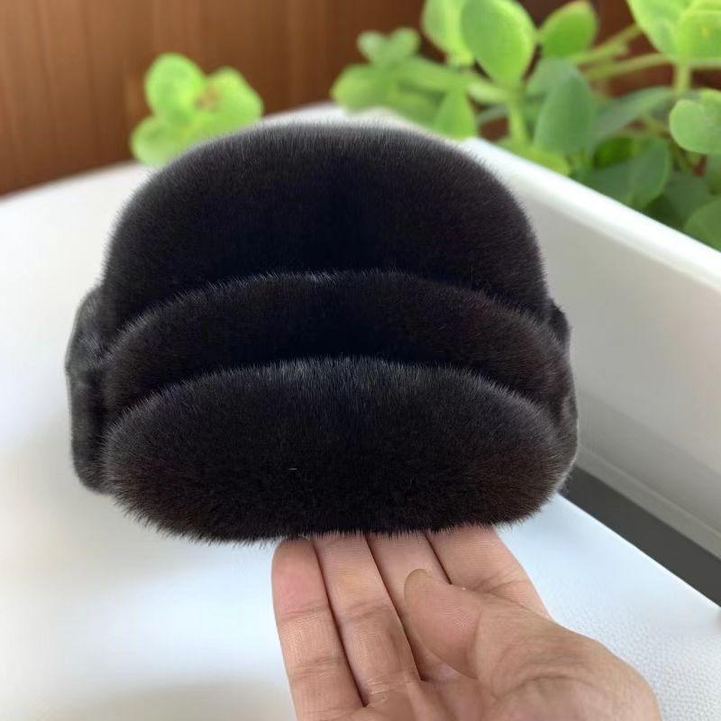 Yinxiyuan Men's Winter Mink Fur Hat - Middle-Aged and Elderly Style