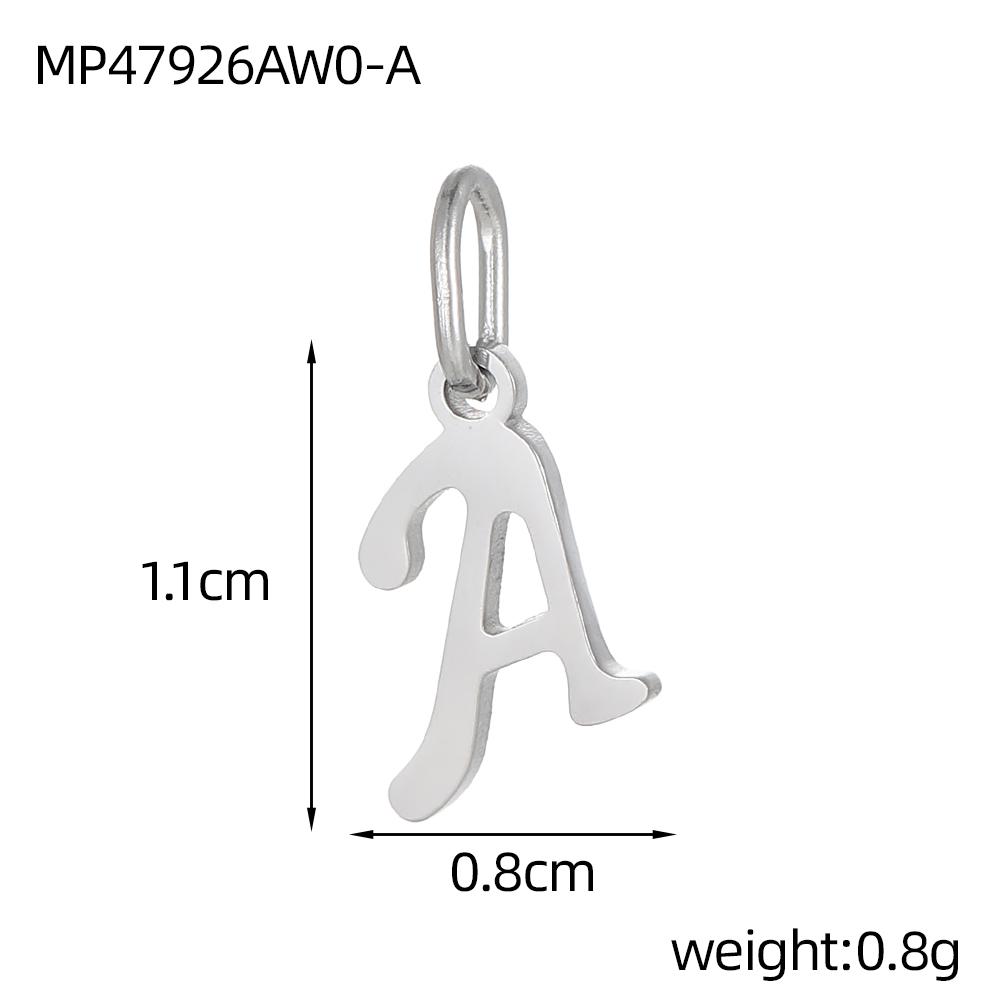 

CARLIDANA New Real Small Tiny Pendant Silver Color Alphabet Letter Charm for Initial Necklace Bracelet Permanent Jewelry Making