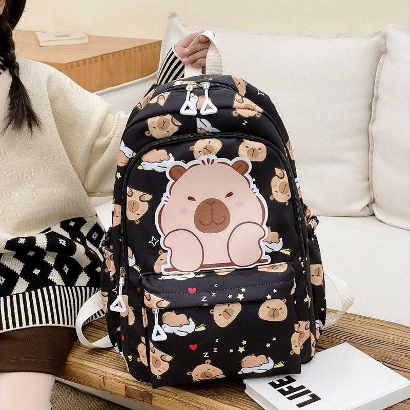 

Little girl cute backpack boys and girls cartoon school bag large class weight reduction light kindergarten children s backpack чорний