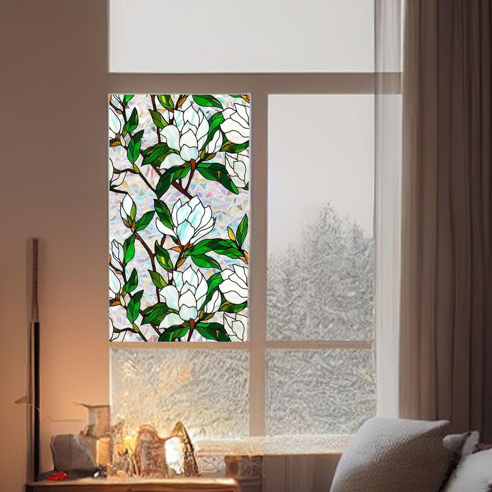 

Цветочная наклейка на окно из клеящегося стекла, наклейка на пленку для защиты конфиденциальности, рождественская статическая летняя на ферме Style C