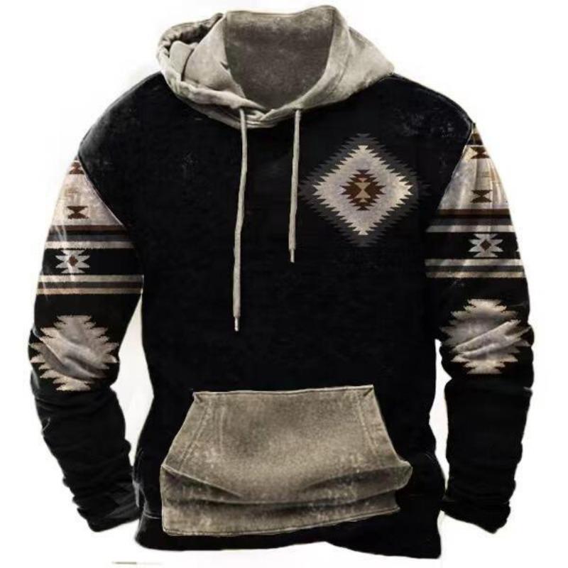 Spring Autumn Men Clothes Casual Hooded Sweatshirt Men Fashion 3D Digital Print Pullover Hoodies