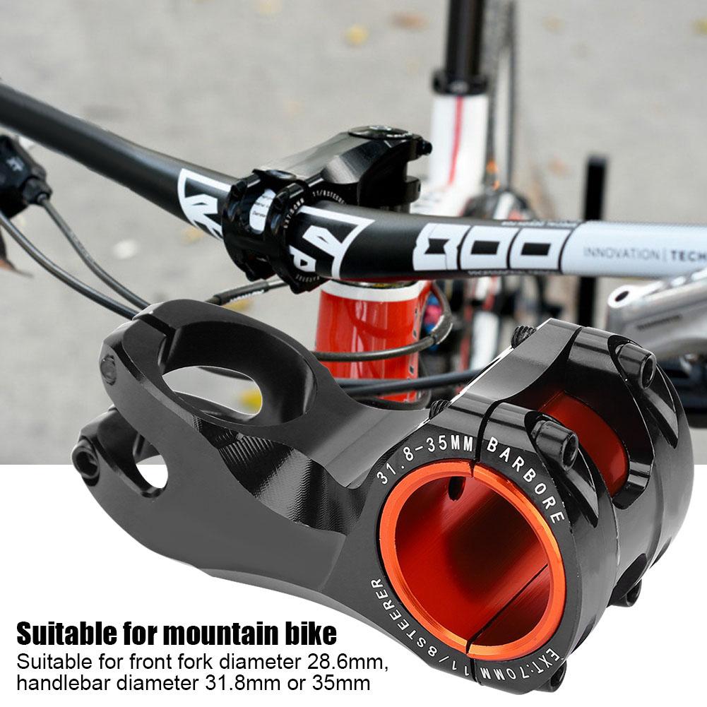 Mountain Bicycle  17 Degree Alunimium Alloy Bike Tube Stem 31.8mm Replacement (Black)