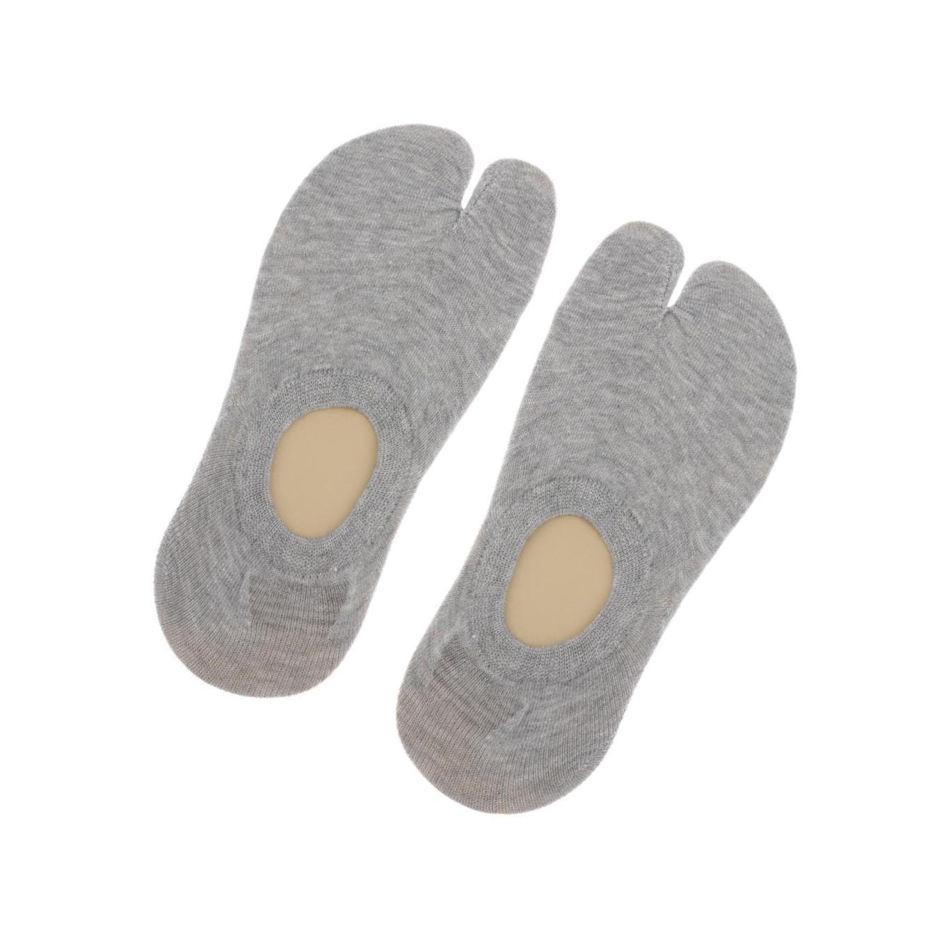 

Унисекс Носки-вьетнамки с двумя пальцами Носки Таби Низкие Хлопковые Носки-лодочки Серые