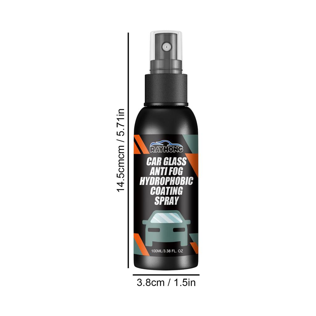 Car Glass Anti-Rain Water Spray Repellent Nano Coating Hydrophobic Waterproof Agent Oil Film Removing Auto Glass Film Agent