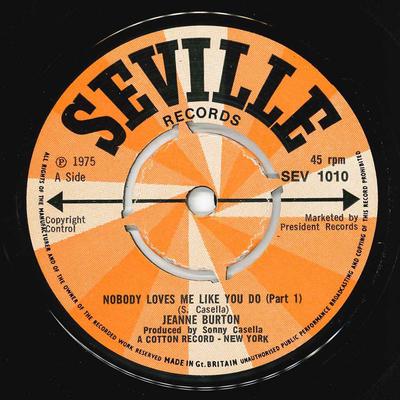 7inch Record JENNY BURTON  Nobody Loves Me Like You Do SEV1010 Seville Records 1975 UK SoulFunk Used
