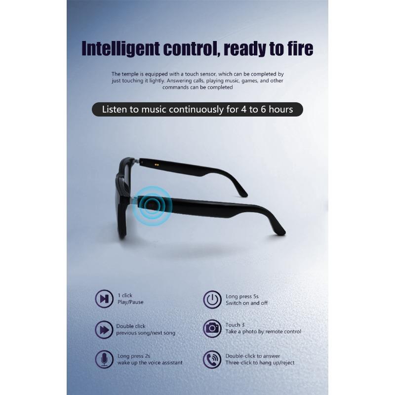Smart glasses, Bluetooth glasses blue light lenses magnetic sunglasses UV resistant listening to music and making calls